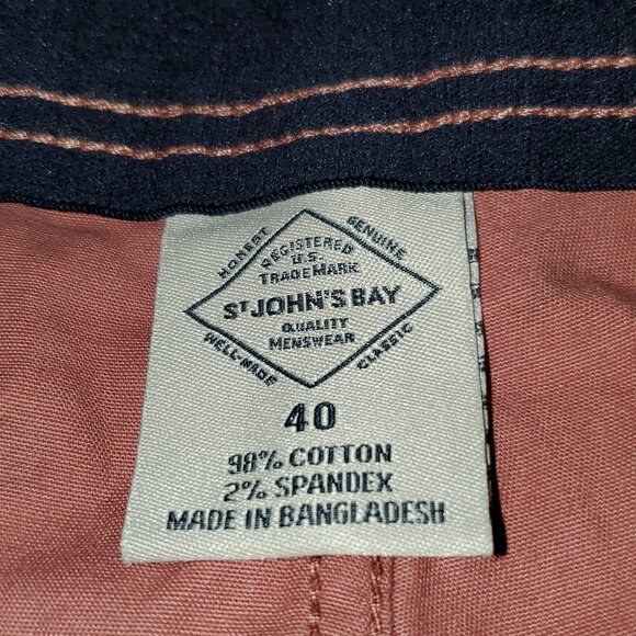 BNWT St. John's Bay Men's Washed Lobster Power Stretch Waistband Size 40 - Picture 4 of 10
